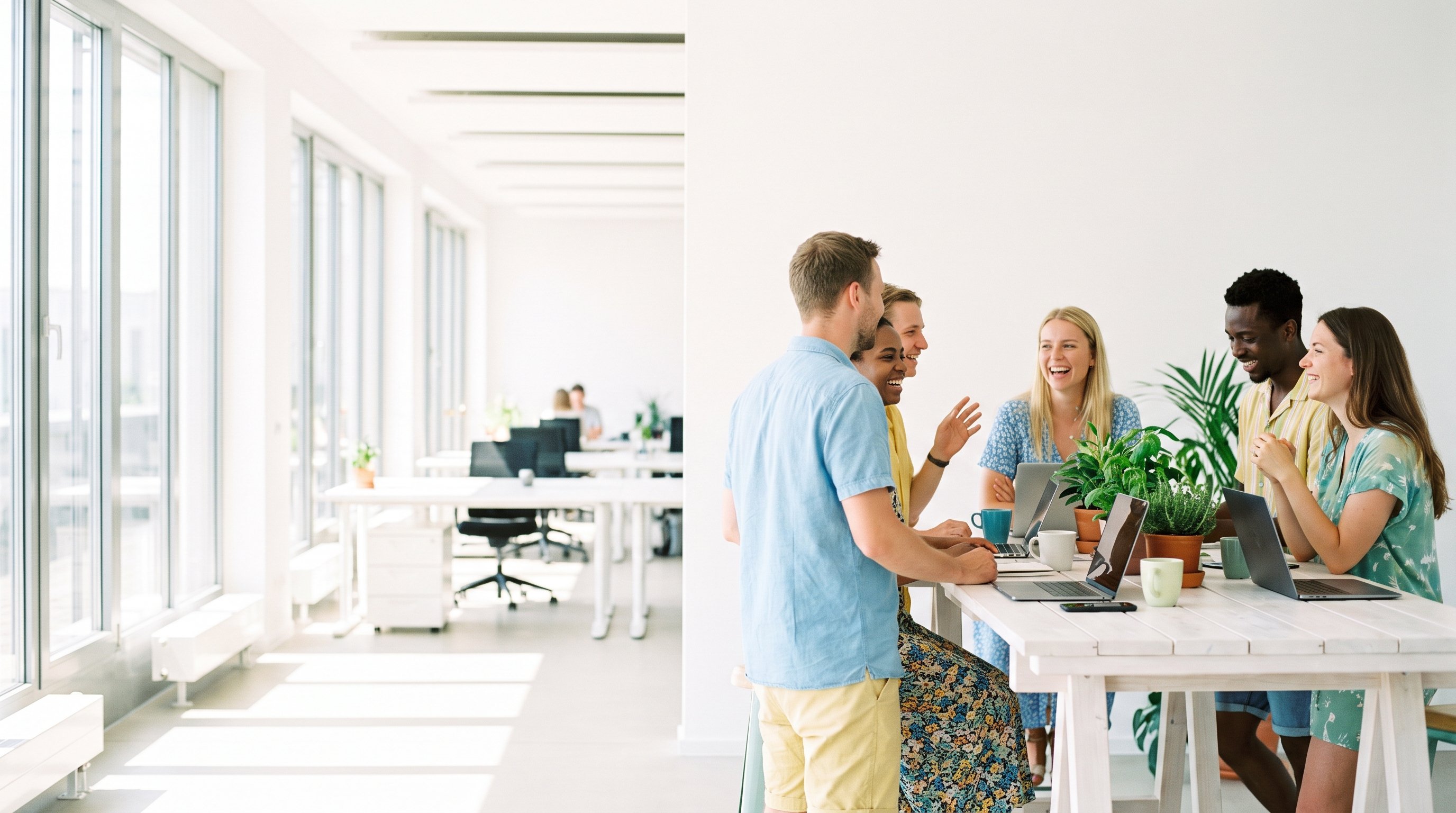 Beratungsgespräch in einem hellen Magdeburger Maklerbüro
